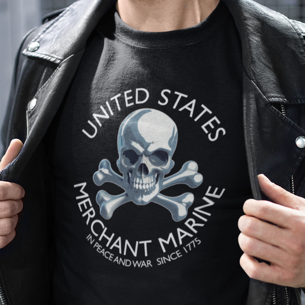 New Skull Merchant Marine  - Gildan Cotton T-Shirt