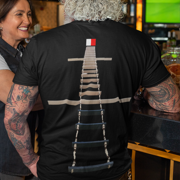 pilot ladder up ship United States Merchant Marine Navy Nautical & Maritime T- Shirt design