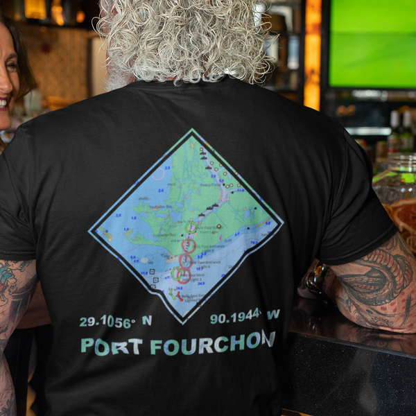 colorful diamond chart port fourchon United States Merchant Marine Navy Nautical & Maritime T- Shirt design