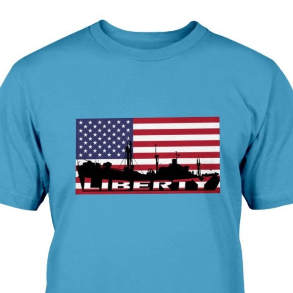 Liberty Ship with Flag