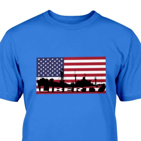 Liberty Ship with Flag