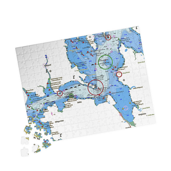 Puzzle Navigational Chart for NY Maritime and USMMA Academys