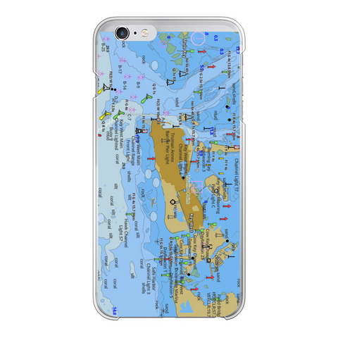 Key West Back Printed Transparent Hard Phone Case