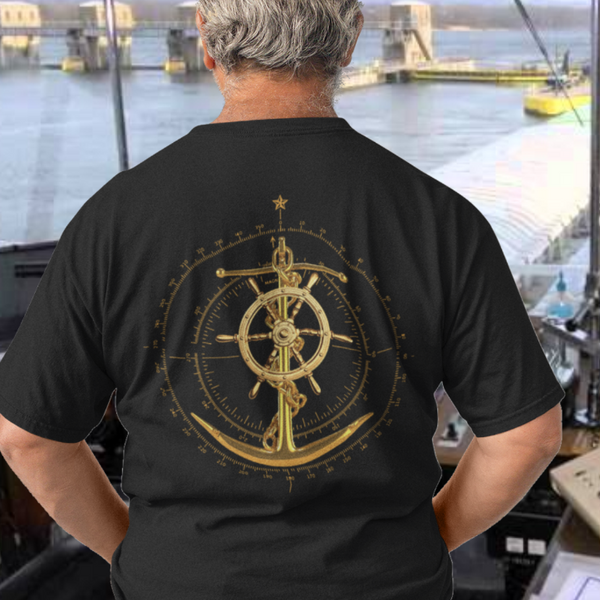 Compass Rose, Anchor, Wheel  T-Shirt