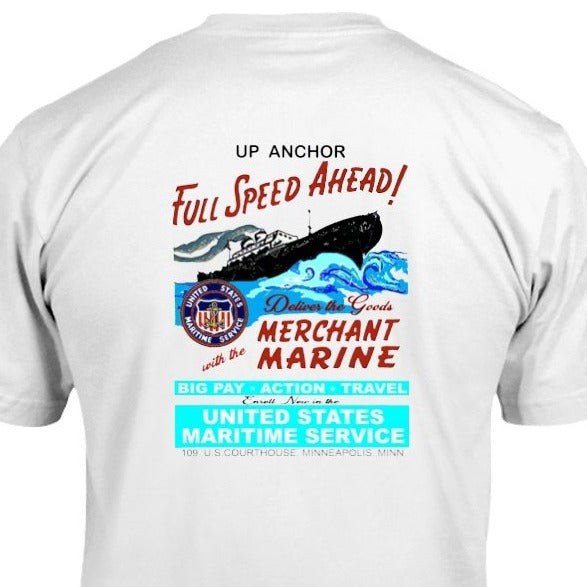 war poster United States Merchant Marine Navy Nautical & Maritime T- Shirt design